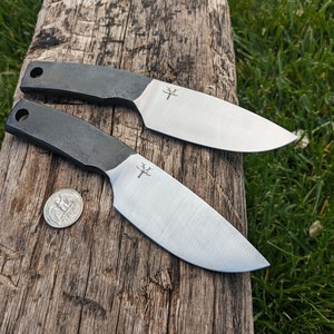 Hand Forged Drop Point Knife, Spring Steel, 7&quot;, Leather Sheath