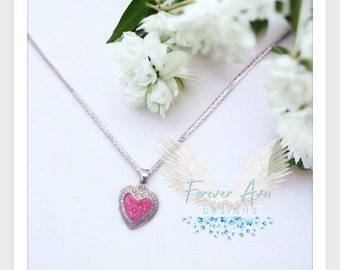Colar feminino de prata esterlina 925 com pingente de coração em memória, pingente de coração em homenagem a um ente querido, joias para luto
