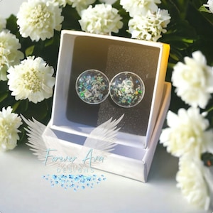 Mens cuff links with ashes, cremation cuff links, ashes into jewellery, mens ashes jewellery, ashes into glass