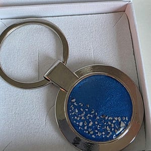 Porte-clés rond en acier inoxydable pour crémation, porte-clés avec cendres, porte-clés en cendres
