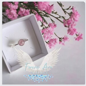 Beautiful sterling silver memorial ashes ring, silver rings for women, inclusion jewellery