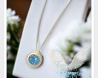 Die schöne Halo Tribute Asche Anhänger, Einäscherung Asche Halskette, Tribut Schmuck, um Asche zu halten, Trauer Schmuck