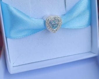 Sterling silver cremation heart bracelet charm, bracelet charms with ashes, bracelet charms for ashes