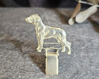 RHODESIAN Ridgeback NUMBER HOLDER Brooch – Elegant Pewter Dog Show Ring Clip – Pin For Dog Lovers And Show Enthusiasts In 3 Finishes