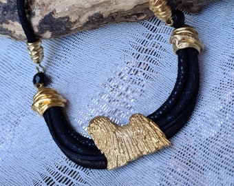 Hungarian Puli Chocker, Chocker dog pedant, Black and gold chocker, women chocker, chocker fot dog lovers, women necklace