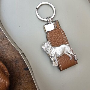 NEAPOLITAN MASTIFF KEYCHAIN - Silver-Plated Pewter Dog Breed Keyring - Unique Pet Gift For Dog Lovers – Gift Wrapping Available