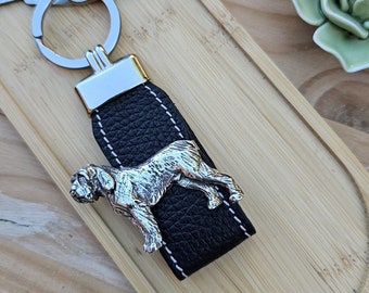 SPINONE ITALIANO KEYCHAIN – Silver Plated Dog Breed Keyring – Pet Memorial Keepsake - Ideal Gift For Dog Lovers – Gift Wrapping Available