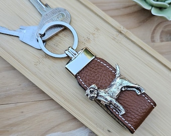 BORDER TERRIER KEYCHAIN - Silver Plated Dog Keyring - Unique Pet Lover Gift - Memorial Keepsake For Terrier Owners – Gift Wrapping Available