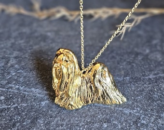 SHIH-TZU Pendants NECKLACE Gift For Shih Tzu Dog Lovers – 24 K Gold Or Silver Plated Realistic Dog Breed Pendant Necklace