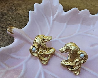 Dachshund long hair Earrings, Dachshund art, women earrings, dog lovers gift, dachshund long haired