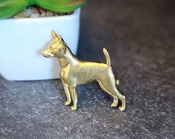 Elegant 24k Yellow Gold Plated RATER VALENCIA BROOCH-Unique Pet Memorial Jewelry For Dog Lovers Vintage Pewter Brooch For Jacket And Scarf