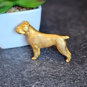 CANE CORSO Dog BROOCH Made With 24k Yellow Gold Plated In Three Finishes-Brooch Pin For Scarf And Jacket-Gift For Dog Lovers