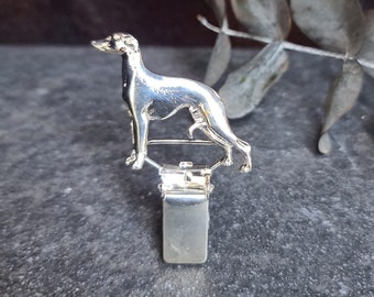 Whippet number holder, brooch or dog show ring clip, show clip Whippet , Exhibitor ring number clips