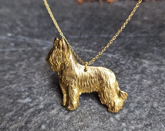 Briard necklace, Briard art, Dog jewelry, Briard dog pendant, dog necklace, custom jewerly necklace, Briard charm