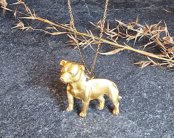 Staffordshire Bull Terrier necklace, Staffy necklace, Dog art, Dog jewelry, dog necklace, custom jewerly necklace Staffordshire Bull Terrier