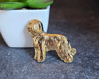 24k Yellow Gold-Plated BRIE SHEPHERD BROOCH Available With Gift Wrapping - Jacket Or Scarf Brooch Perfect Gift For Dog Lovers