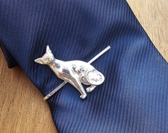 Siamese Tie clip, Tie needle Siamese, Tie clip cat collection, cat jewelry