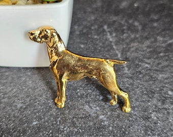 German SHORTHAIRED Pointer BROOCH In 24k Gold Plated, Gold Plated German WIREHAIRED Pointer Brooch -Ideal Pin For Jackets -Pet Memorial Gift
