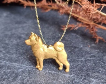 AMERICAN AKITA Pendant NECKLACE Gift For Dog Breed Theme Lovers – Two Different Pet Pendant Gold Or Silver Plated Necklace