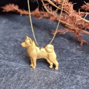 AMERICAN AKITA Pendant NECKLACE Gift For Dog Breed Theme Lovers – Two Different Pet Pendant Gold Or Silver Plated Necklace