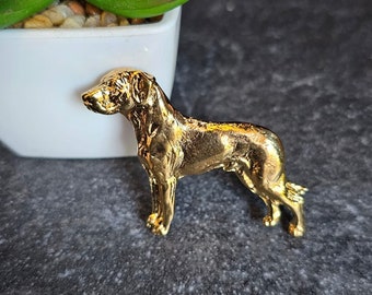 RHODESIAN RIDGEBACK BROOCH – 24k Gold Plated Pewter Dog Jewelry, Pet Memorial Gift, Dog Lover Accessory, Scarf Or Jacket Pin