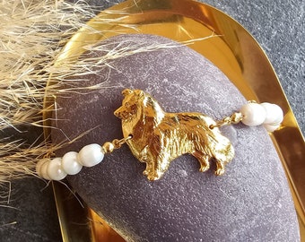 Shetland Sheepdog bracelet, Sheltie bracelet, Dog bracelet for women, Sheltie art dog
