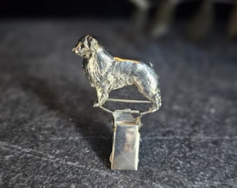 Australian SHEPHERD NUMBER HOLDER Brooch – Dog Show Ring Clip For Exhibitors In 4 Finishes – Gift For Dog Lovers – Gift Wrapping Available