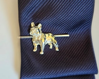 French Bulldog Tie clip, Tie needle French Bulldog, Tie clip, French Bulldog tie bar