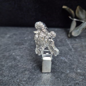 Poodle Nordic Brooch: Dog Show Number Holder, Pet Memorial Gift