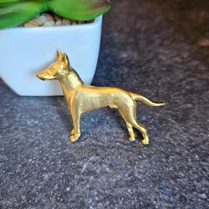 ENGLISH TOY BROOCH Dog Made From 24k Yellow Gold Plated Brooch-Dog Brooch Pin For Scarf And Jacket-Gift For God Lovers