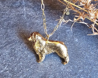 AUSTRALIAN SHEPHERD Pendant NECKLACE - Gold Or Silver Plated Aussies Dog Pendant Charm Necklace Available With Gift Wrapping