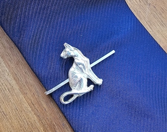 Oriental Cat tie clip, Oriental Cat tie bar, Tie Accessory, Cat tie clip