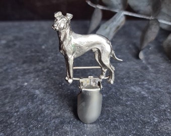 Manchester TERRIER NUMBER HOLDER Brooch - Dog Show Ring Clip – Pet Memorial Jewelry- Show Clip For Manchester Terrier