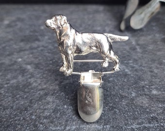 Porte-numéros de labrador, broche ou clip pour bague d'exposition canine, clip d'exposition Labrador Retriever