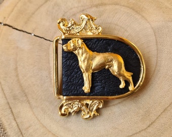 Rhodesian Dog Motif on Buckle, Belt buckle, Rhodesian art deco, Black Friday