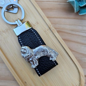 KING CHARLES Spaniel KEYCHAIN - Silver-Plated Pewter Dog Breed Keyring - Perfect Gift For Dog Lovers And Pet Owners – Pet Memorial Keepsake
