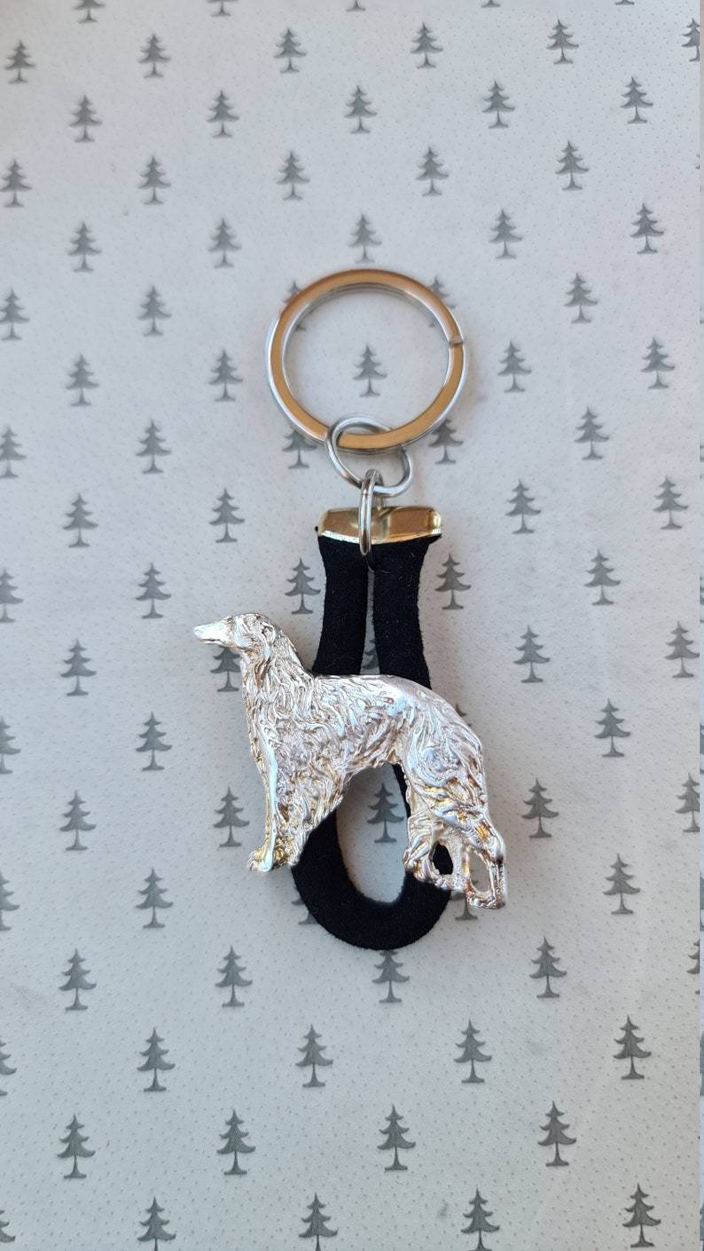 Dog Keychain Handmade Borzoi Dog Breeds Keychains Borzoi Etsy