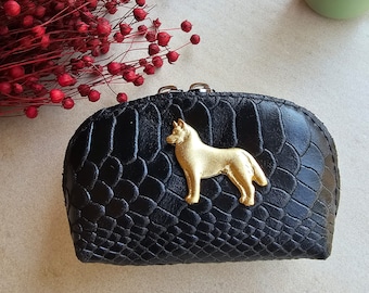 Siberian Husky coin curse, siberian husky purse, coin purse vegan leather
