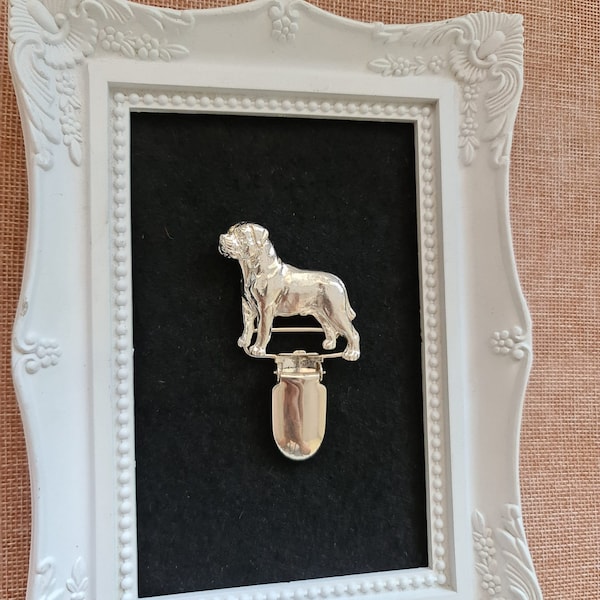 Porte-numéro Bullmastiff, broche ou clip d’anneau d’exposition canine, clip de spectacle Bullmastiff