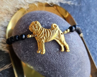 Shar Pei bracelet, Shar Pei art dog, Dog bracelet for women, Shar Pei jewerly