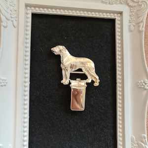 Irish WOLFHOUND NUMBER HOLDER Brooch – Elegant Dog Show Ring Clip – Perfect Gift For Dog Lovers And Exhibitors – Gift Wrapping Available