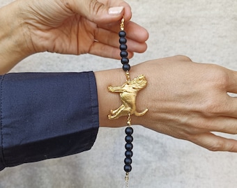 Bloodhound bracelet ,Gold plated Bloodhound Charm for a dog Lover, Dog lovers gift