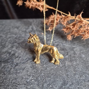 Collana realistica con cane crestato cinese - Gioielli per animali domestici dettagliati per gli amanti dei cani