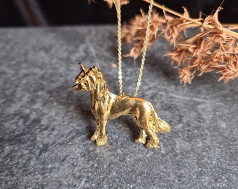 Realistic Chinese Crested Dog Necklace - Detailed Pet Jewelry for Dog Lovers