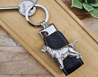 GORDON SETTER KEYCHAIN - Silver Plated Dog Breed Keyring - Ideal Gift For Gordon Setter Owner Or Enthusiasts – Gift Wrapping Available