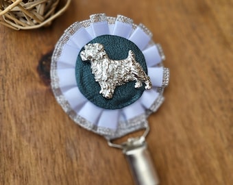 Norfolk number holder, brooch or dog show ring clip, show clip Norfolk, Exhibitor ring number clips, rosettes dog