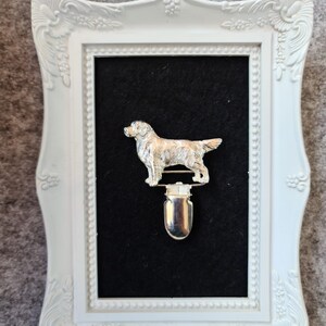 Golden Retriever number holder, brooch or dog show ring clip, show clip Golden Retriever, Exhibitor ring number clips image 7