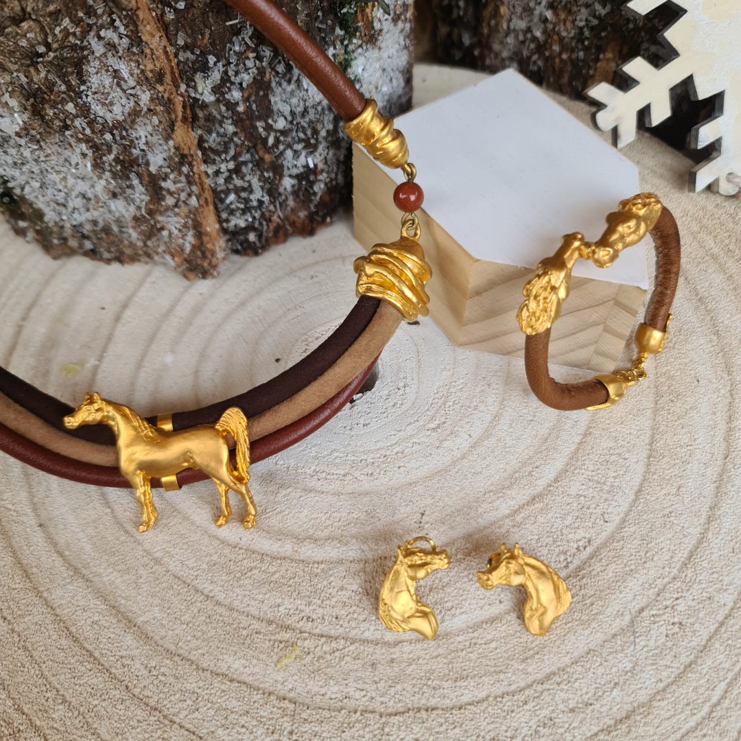 Arabian Horse Jewelry Set Arabian Horse Gold Gift Set Gold Etsy