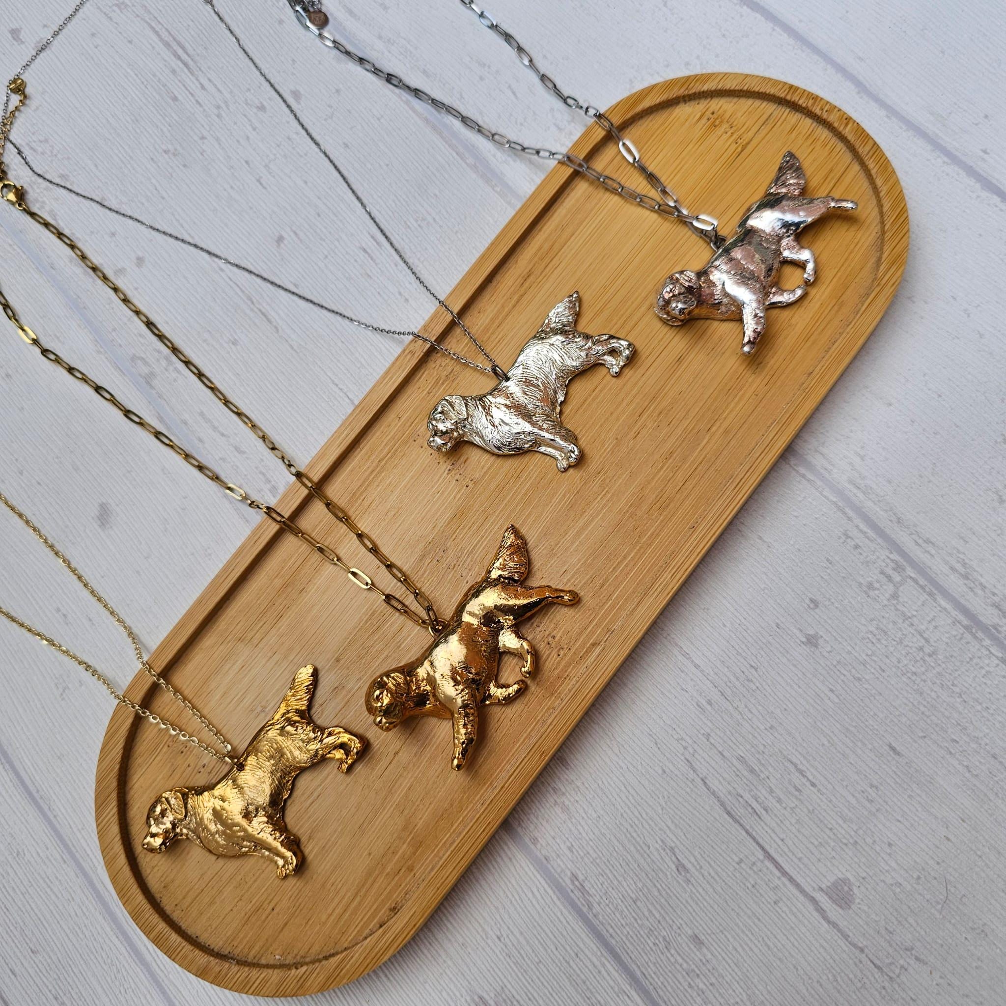 Collana Carlino In Acciaio Inox – Ciondolo 18K Oro O Argento, Ipoallergenica, Regalo Per Amanti Dei Cani
