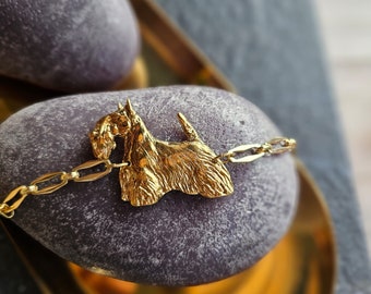 Scottish Terrier Bracelet, Dog bracelet for women, Scottish bracelet woman, Dog bracelet